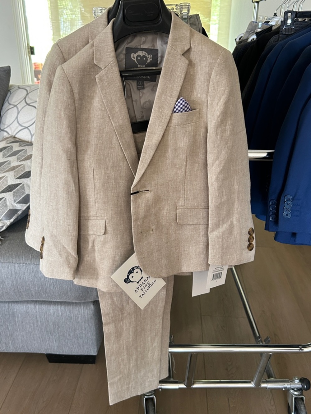 Appaman Beige Boys' Linen-Blend  2 pc Suit NWT!  Priced to sell ! Graduation.